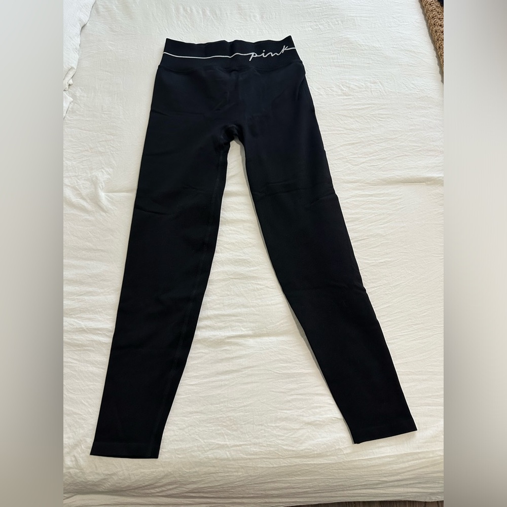 Black active leggings by PINK sz medium